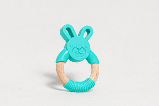 Bamboo Bunny Teether Toy - Teal